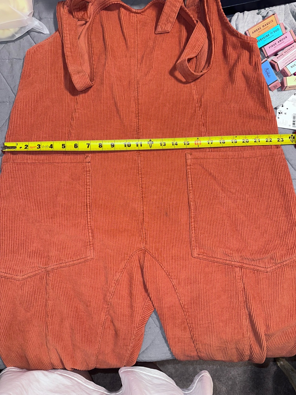 We The Free Corduroy Wide-Leg Jumpsuit in Rust Orange - Picture 8 of 9